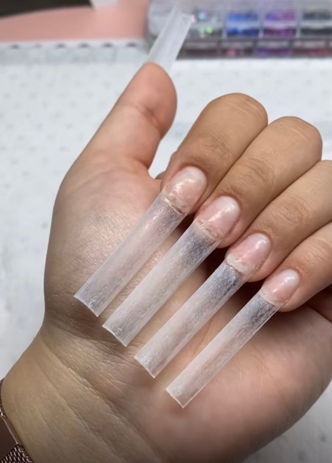 3xl No C Curve Square Half Cover Nail Tips Nail Supplies Etsy Australia