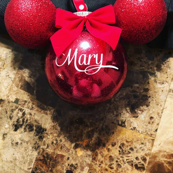 Minnie Mouse Christmas Ornament Etsy