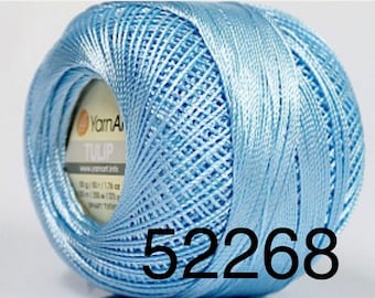 Willow Green YarnArt Tulip Size 10 Microfiber Thread #52264 50gr Crochet XStitch