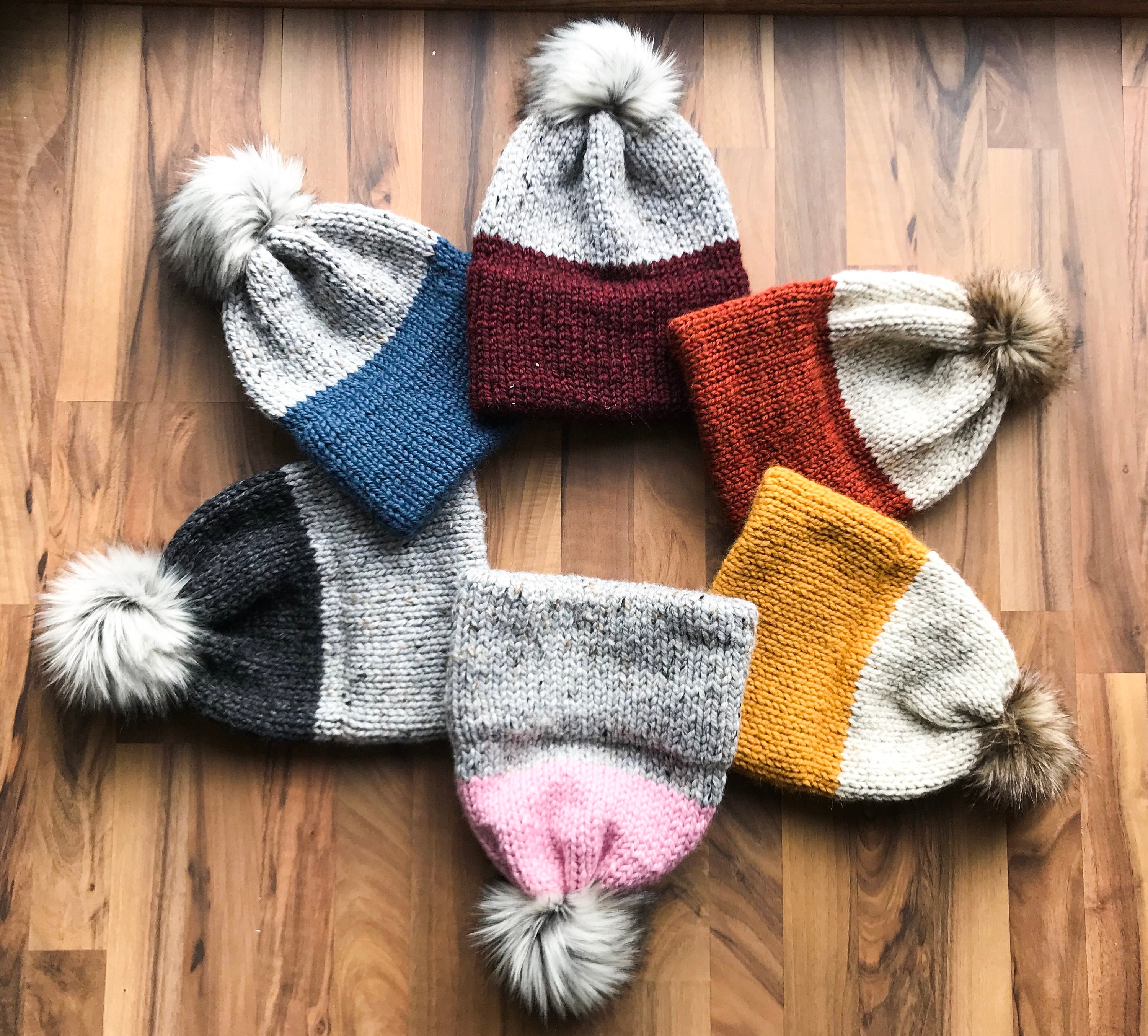 Double Brim Knit Beanie Etsy