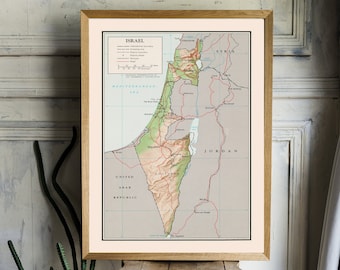 1967 Israel Map published from the CIA.