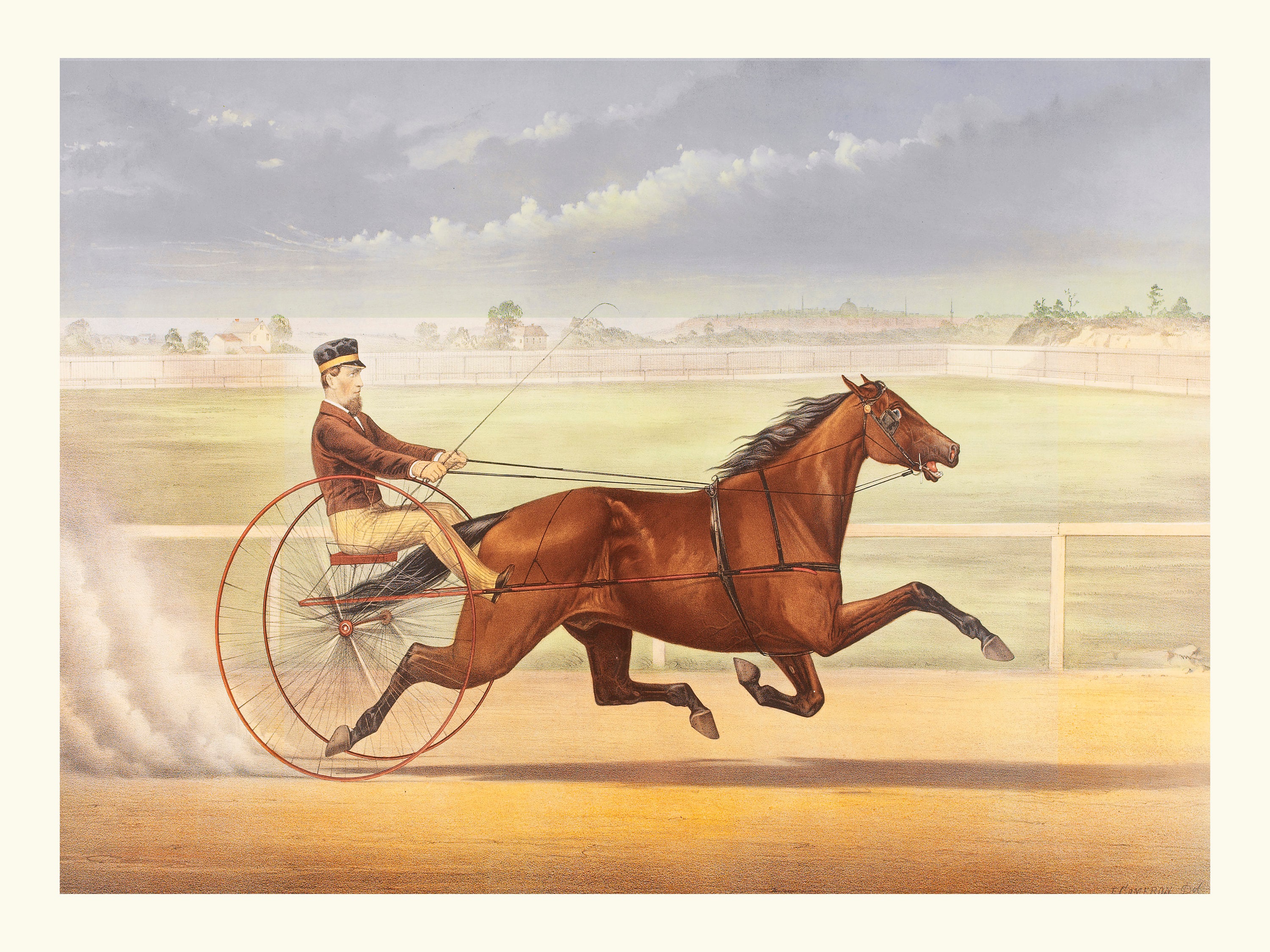 Hippisme - carte postale Hippisme Tiercé PMU jockey Freddy Head sur son Cheval Bon Mot très beau