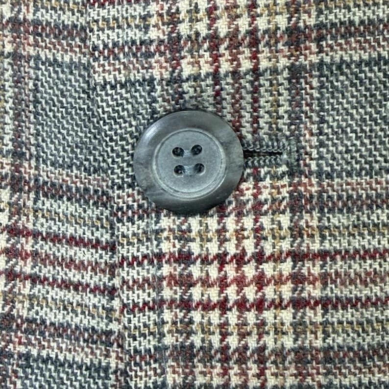 Marynarka męska Pendleton z wełny w kratę w stylu vintage z lat 70., rozmiar 42, szary tweed, sportowa zdjęcie 6