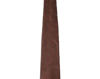 Vintage 60er Jahre braun geprägte Diamanten Skinny Krawatte aus Tergal Polyester