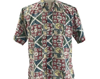 Vintage 90er Jahre Reyn Spooner Mele Kalikimaka Reverse Hawaiihemd Herren Large