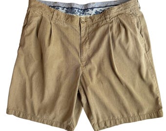Tommy Bahama Men’s 42 Shorts Silk Pleated Tan Classic Fit 10” Inseam