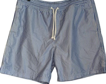 Bañador Tailorbyrd para hombre, talla grande, rayas azules y blancas, de secado rápido y forrado.