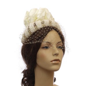 White Veiled Pillbox Hat - Etsy display picture 3