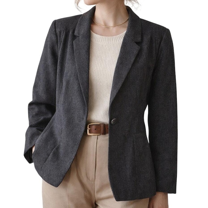 Vintage 70s Women's Small Young Pendleton Wool Blazer Jacket Lined USA Made image 1