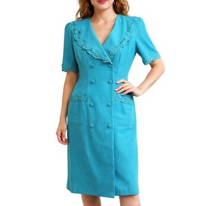 Aqua Blue Midi Dress - Etsy