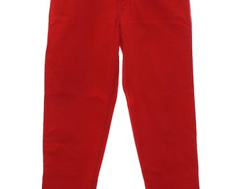 Vintage 90er Jahre Faded Glory Rot High Waist Tapered Denim Jeans Damen 32x31