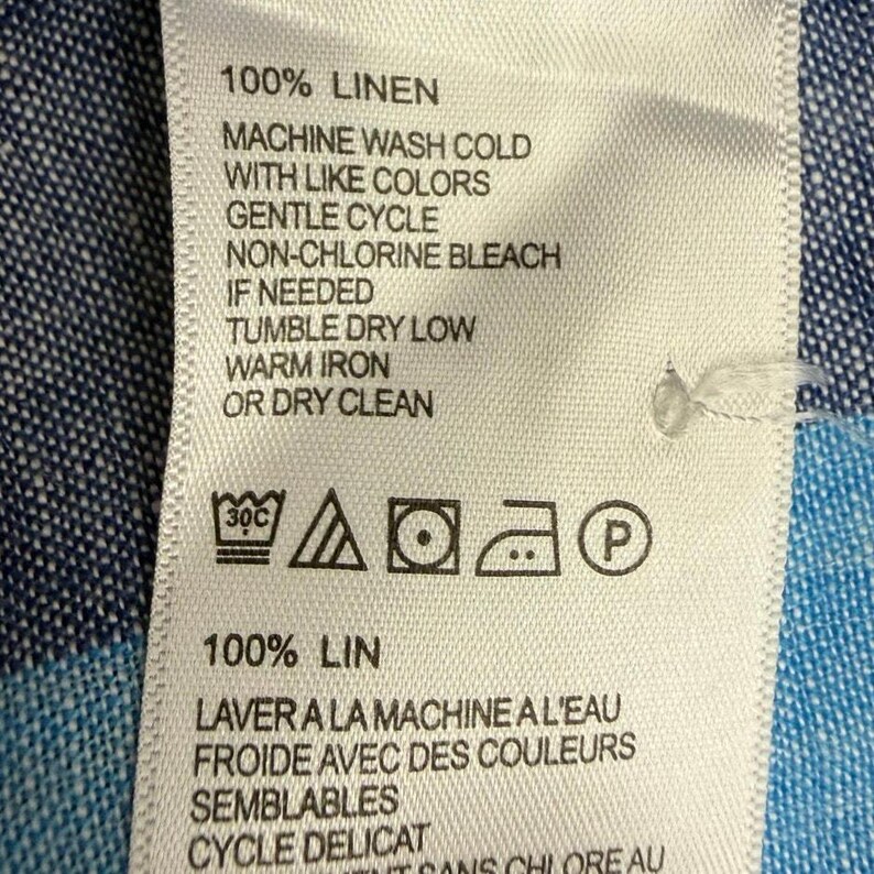 Koszula lniana Tommy Bahama w paski XXL, niebieska, z długim rękawem i guzikami zdjęcie 5