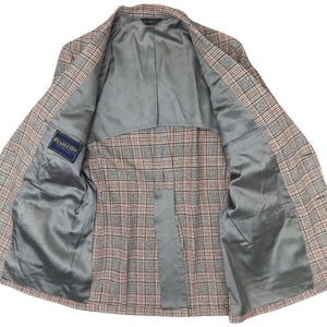 Marynarka męska Pendleton z wełny w kratę w stylu vintage z lat 70., rozmiar 42, szary tweed, sportowa zdjęcie 5