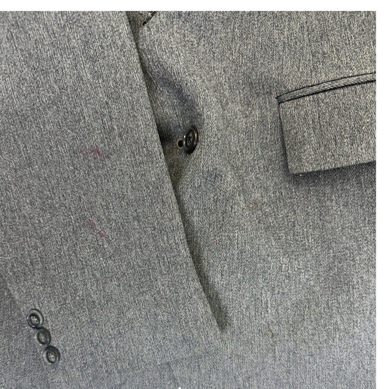 Gray R. Rogers Vintage 70s Rogers Gray Blue Double Knit Sport Coat Blazer Mens 40 USA ...