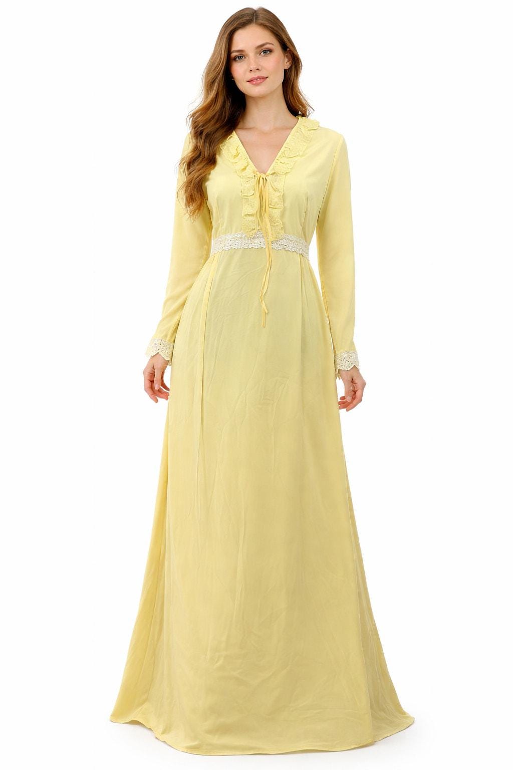 slim fit dress slacks Yellow Cotton Poplin Fit and Flare Balloon Sleeves Short Dress 70