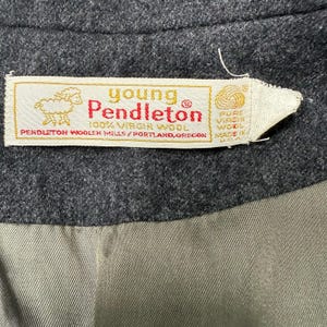 Vintage 70s Women's Small Young Pendleton Wool Blazer Jacket Lined USA Made image 5