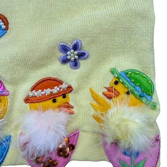 Jack B Quick 4T Yellow Easter Chick Egg Sweater 3… - image 5