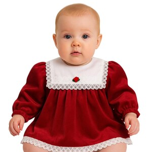 Red With White Lace Dress Baby - Etsy