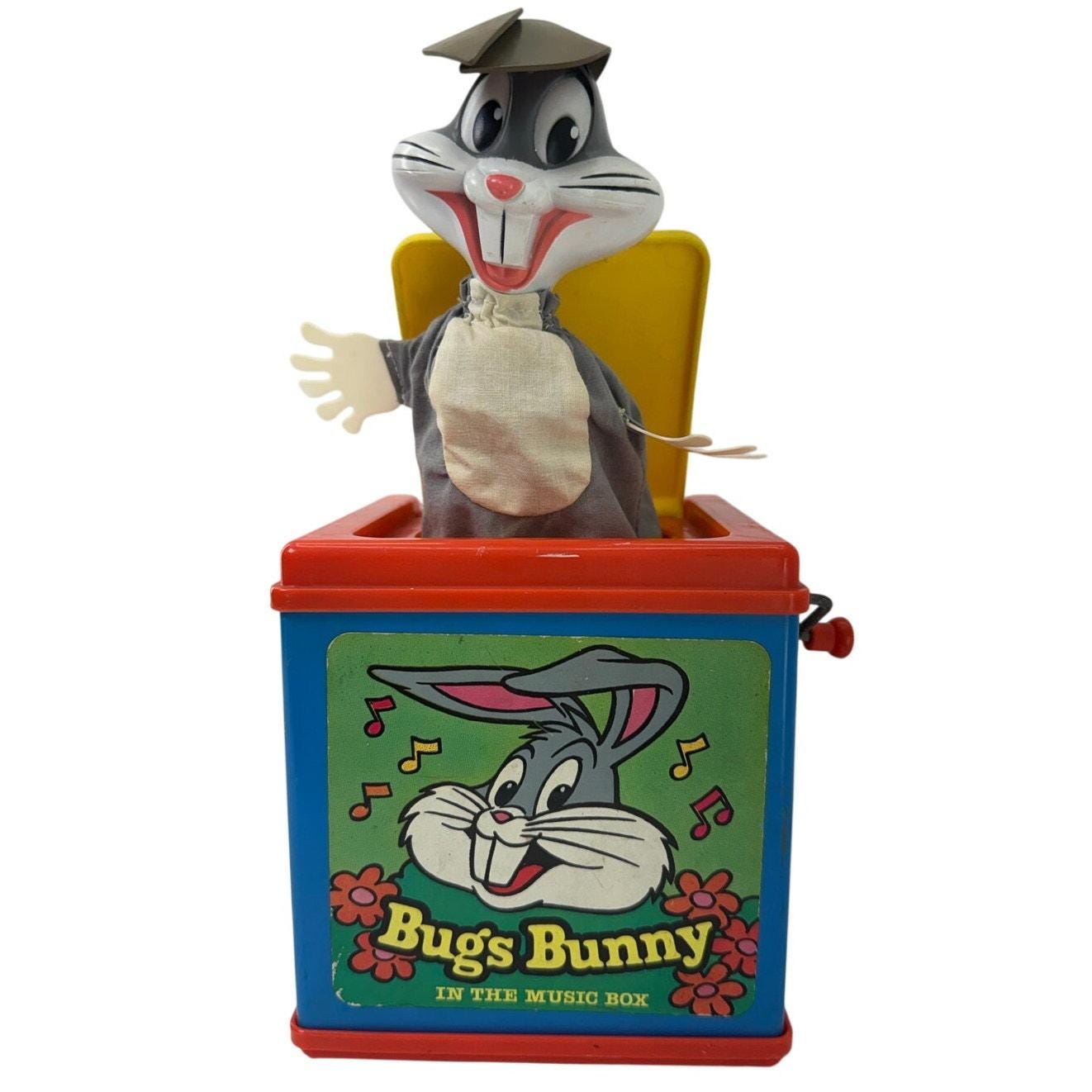 Vintage 1976 Mattel Bugs Bunny Music Box Jack in the Box Looney