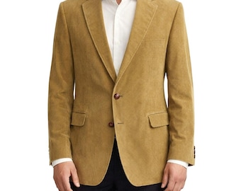 Vintage 80s Men's Medium Caramel Brown Blazer Woods 40R