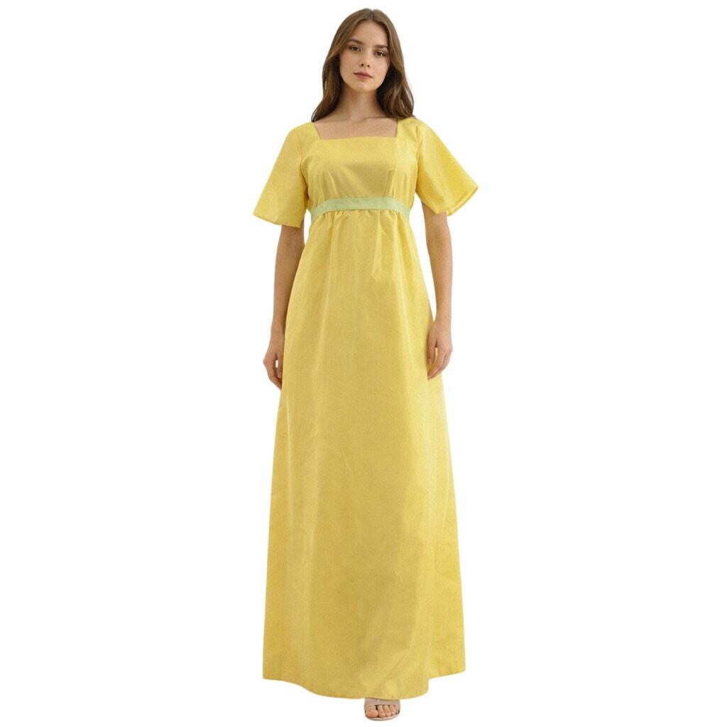 sachin and babi light blue dress Empire Waist Chiffon V-Neck Sleeveless Boho Wedding Dress – Liymc main image 1