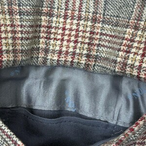 Marynarka męska Pendleton z wełny w kratę w stylu vintage z lat 70., rozmiar 42, szary tweed, sportowa zdjęcie 7