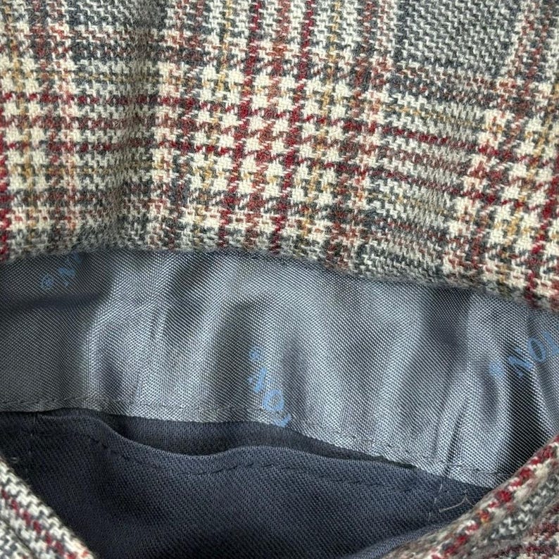 Marynarka męska Pendleton z wełny w kratę w stylu vintage z lat 70., rozmiar 42, szary tweed, sportowa zdjęcie 7