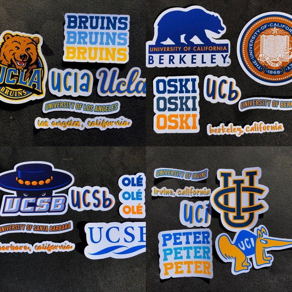 UC school stickers (6 stickers)