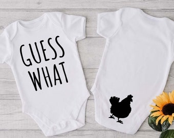 Cute Chicken Baby Onesie®, Baby Gift, Funny Baby Clothes, Baby Shower Gift, Animal Baby Bodysuit, Baby Girl Onesie®, Funny Chicken Butt