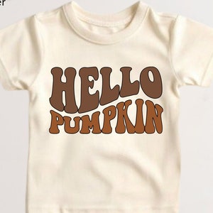 Funny Pumpkin Toddler Shirts, Halloween Gifts, Spooky Season Baby Bodysuit, Fall Retro Kids T Shirts, Natural Halloween Toddler Tee