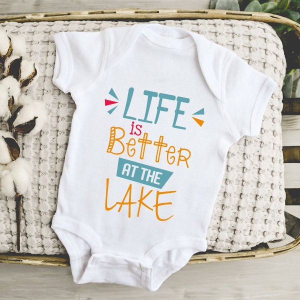 Life is Better At The Lake Onesies®, Little Camper Shirt Adventure Baby Clothes, Lake Baby Clothes, Lake Vacation Toddler Shirt, Lake Shirt