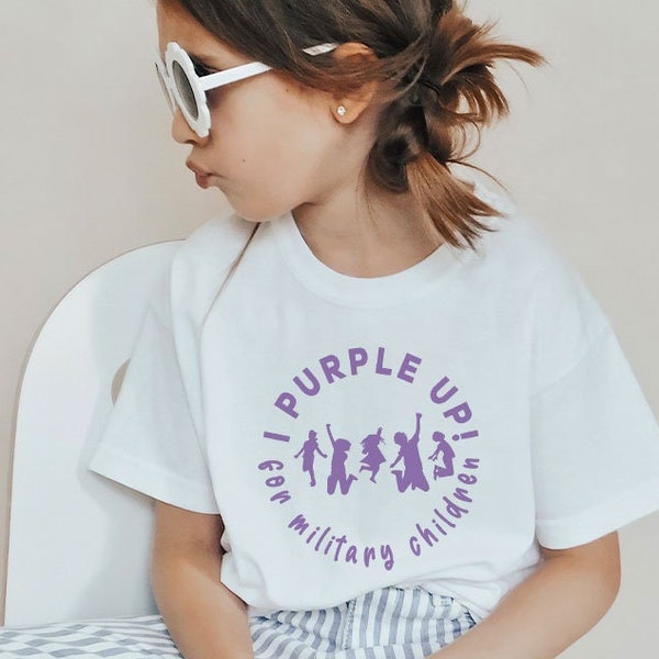 I Purple Up For Military Children Bodysuit, Month Of The Military Child Toddler Shirt, Military Youth Tees, Military Child Awareness Onesie®