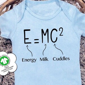 E=MC2 Onesies®, Science Bodysuit, Funny Baby Clothes, Geek Bodysuit, Baby Boy Gift, E=MC2 Funny Onesies, Cute Baby Onesies®