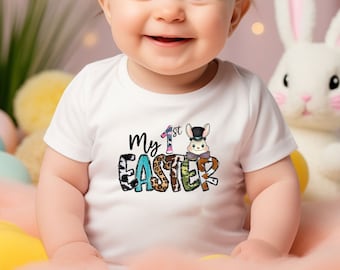 Cute Bunny Baby Onesie®, My First Easter Baby Onesie®, Happy Easter Kids Shirts, Rabbit Baby Bodysuit, Funny Easter Baby Gift