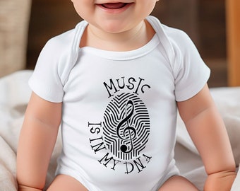 Music In My DNA Baby Onesie®, Cute Musician Bodysuit, Music Lover Onesies®, Music Baby Clothes, Baby Shower Gift