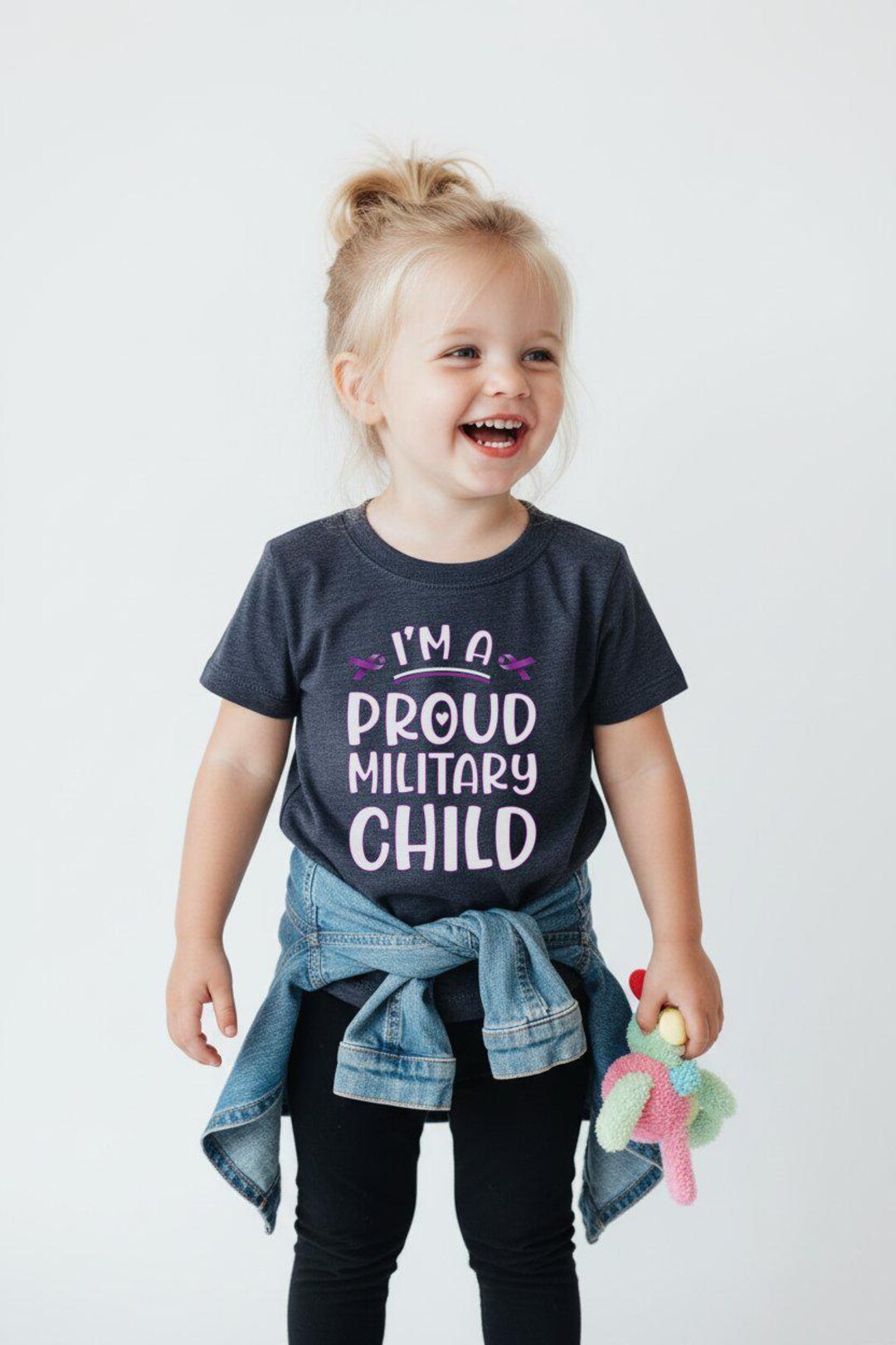 Proud Problem Child I'm a Proud Military Child Toddler Shirt, Heart Symbol Graphic Kids ...