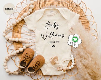 Custom Announcement Baby Onesie®, Coming Soon Onesie®, Announcement Onesie®, Personalized Bodysuit, Baby Bodysuit, Pregnancy Reveal Gift
