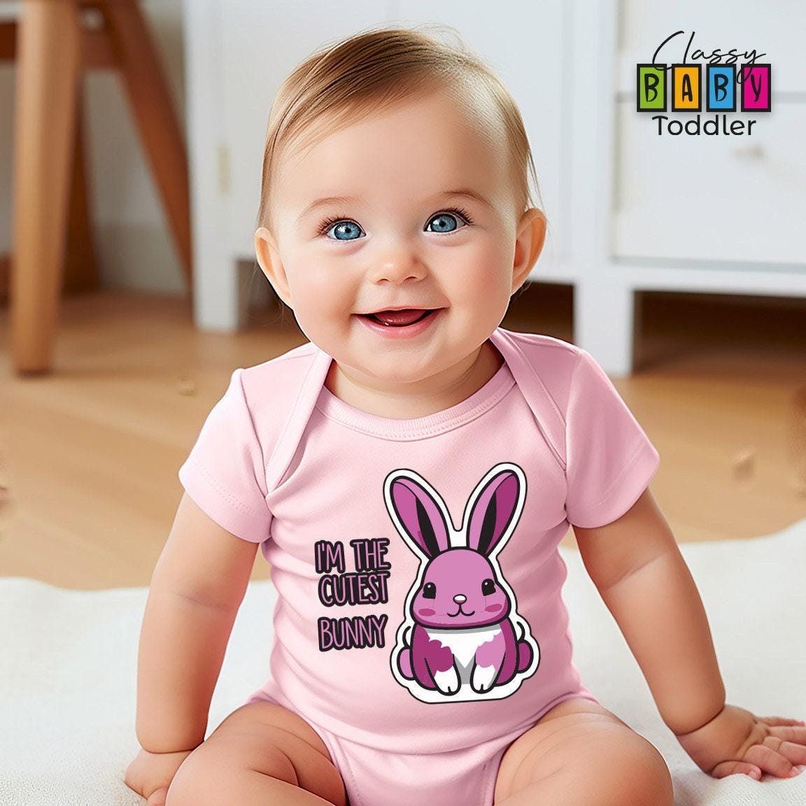 Cute Bunny Baby Onesie®, Matching Bunny Kids Shirts, Rabbits Toddler ...