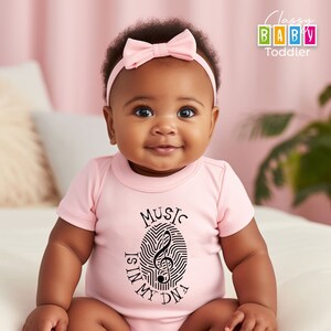 Music Is In My DNA Baby Onesie®, Cute Musician Bodysuit