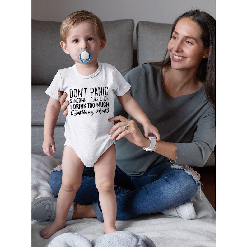 Sometimes I Puke When I Drink Too Much Baby Onesie®, Just Like My Aunt, Funny Baby Onesie®, Baby Shower Gift, Unisex Onesie®, Newborn Onesie image 2