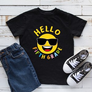 Hello Fifth Grade Youth Shirt, First Day of School, 5th Grade Youth Shirt, Back to School Toddler, Fifth Grade Youth, 1st Day of School