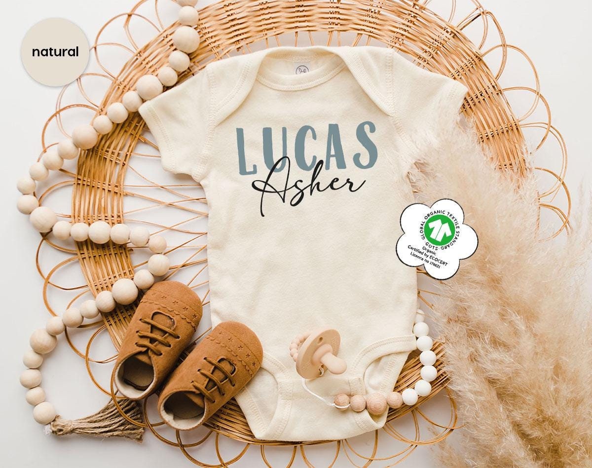 Personalized Baby Name Announcement, Baby Boys Onesies®, Boy Name Onesie®, Personalized Baby Name Onesie®, Baby Name Reveal, for Baby Boy