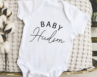 Custom Last Name or First Name Onesie®, Last Name or First Name Baby Bodysuit, Baby Announcement Onesie ®, Baby Name Onesie®, toddler shirt