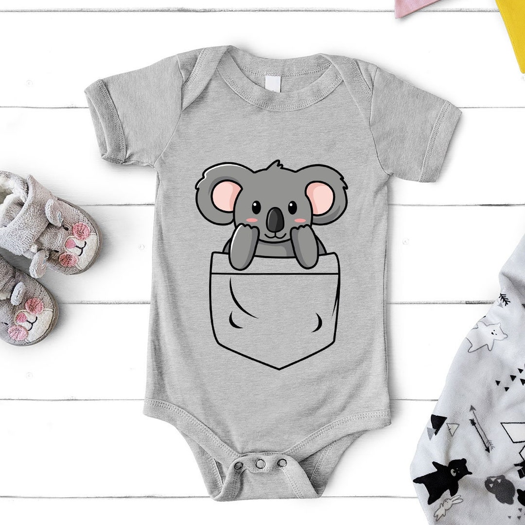 Koala Onesie, Pocket Koala Onesie, Koala Bodysuit, Baby Gift, Pocket