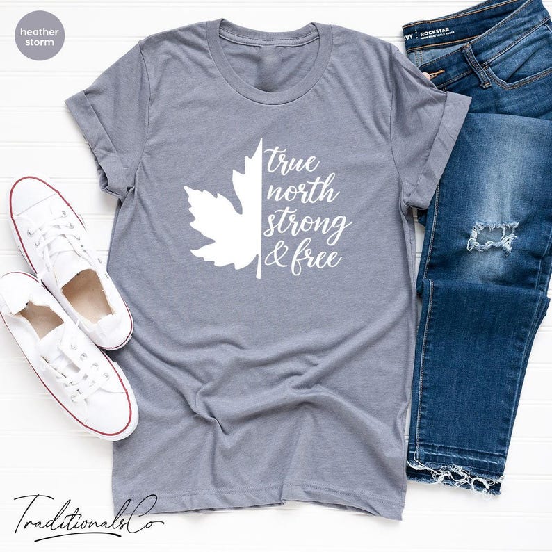 True North Strong And Free Canadian Independence Day Shirt, Happy Canada Day Shirt, Canada Flag Shirt, Canada Day Gift image 9