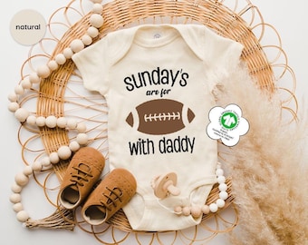 Sunday's are for Football with Daddy Baby Onesie®, Football With Daddy Bodysuit, Sunday Football, Football Onesie®, Sports Onesie®