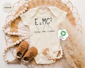 E=MC2 Onesies®, Science Bodysuit, Funny Baby Clothes, Geek Bodysuit, Baby Boy Gift, E=MC2 Funny Onesies, Cute Baby Onesies®