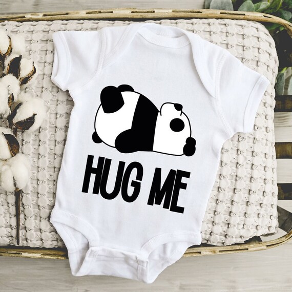 Panda Baby Onesies Hug Me Onesies Hug Me Toddler Shirt Cute Animal Onesie Cute Animal Kids Tee Baby Shower Gift Funny Baby Onesie Etsy UK