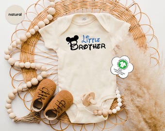 Mickey Little Brother Kids Shirt, Disneyland Birthday Boy Onesie, Little Brother Mickey Toddler Shirt, Disneyworld Brother Baby Bodysuits