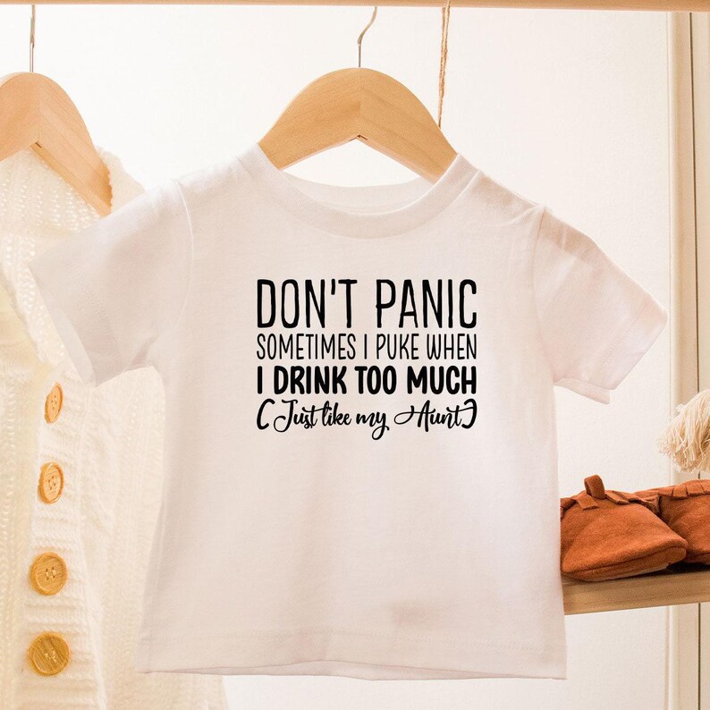 Sometimes I Puke When I Drink Too Much Baby Onesie®, Just Like My Aunt, Funny Baby Onesie®, Baby Shower Gift, Unisex Onesie®, Newborn Onesie image 3